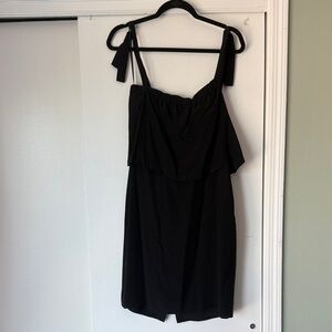 Madewell Black Mini Dress with Bow Tie Straps – Women’s Size 8